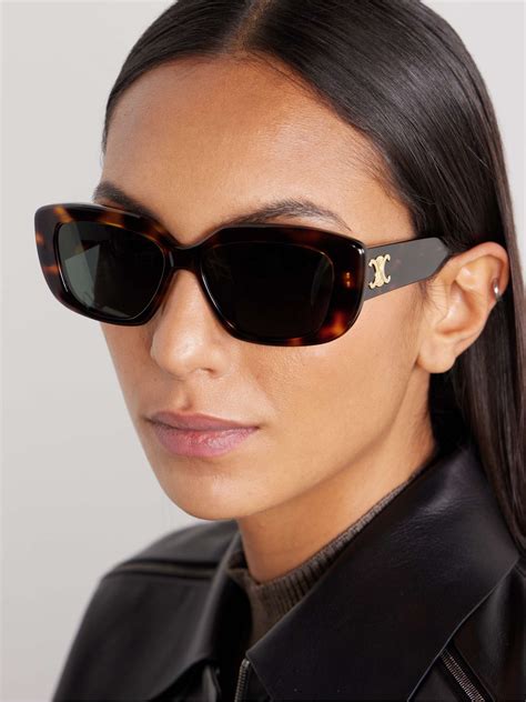 net a porter celine triomphe sunglasses|TRIOMPHE 13 SUNGLASSES IN ACETATE .